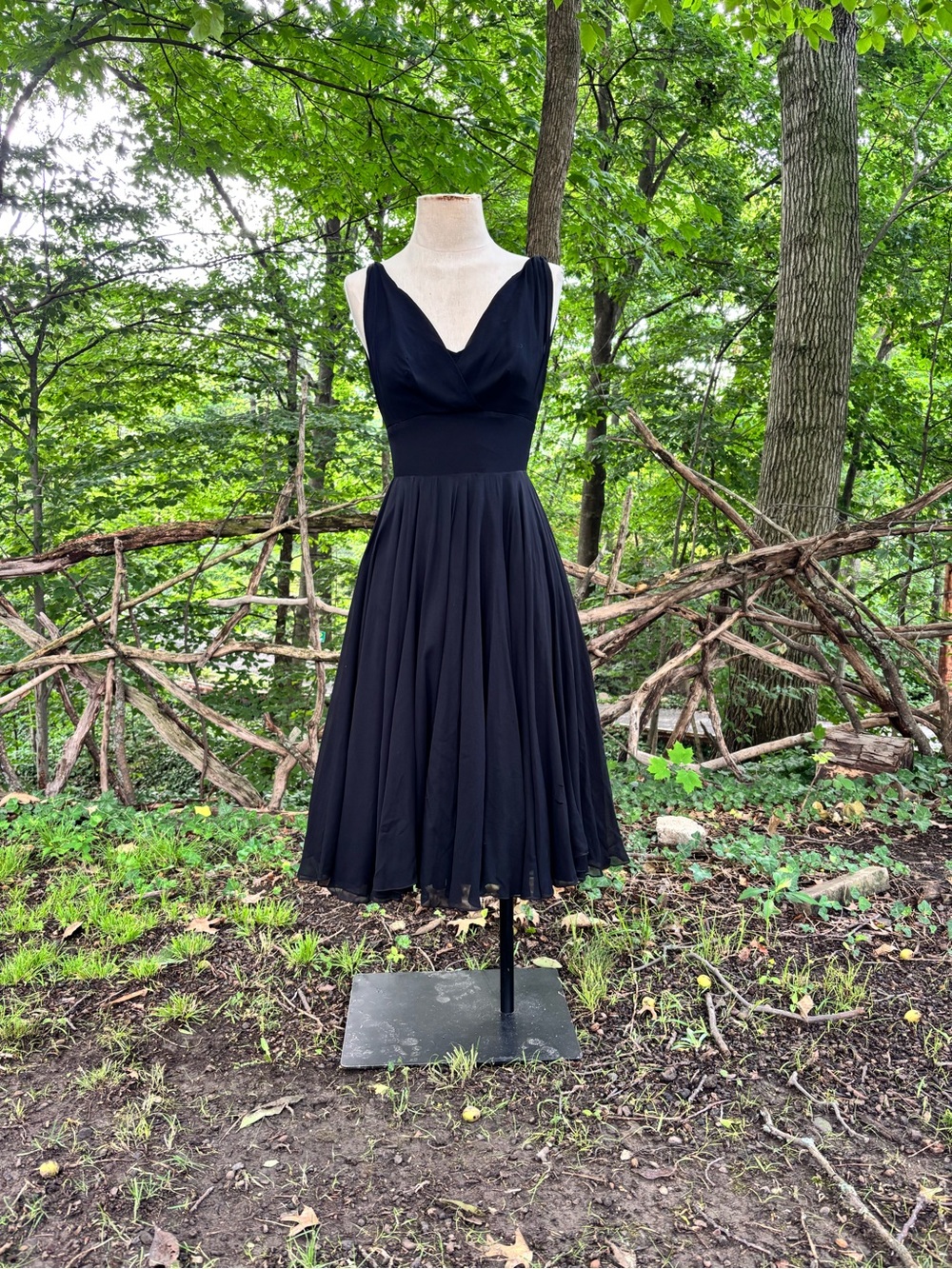 Vintage silk crepe dress 1960s